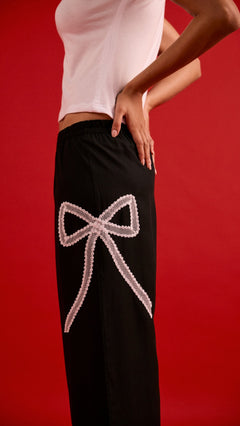 Lace Bow Pants